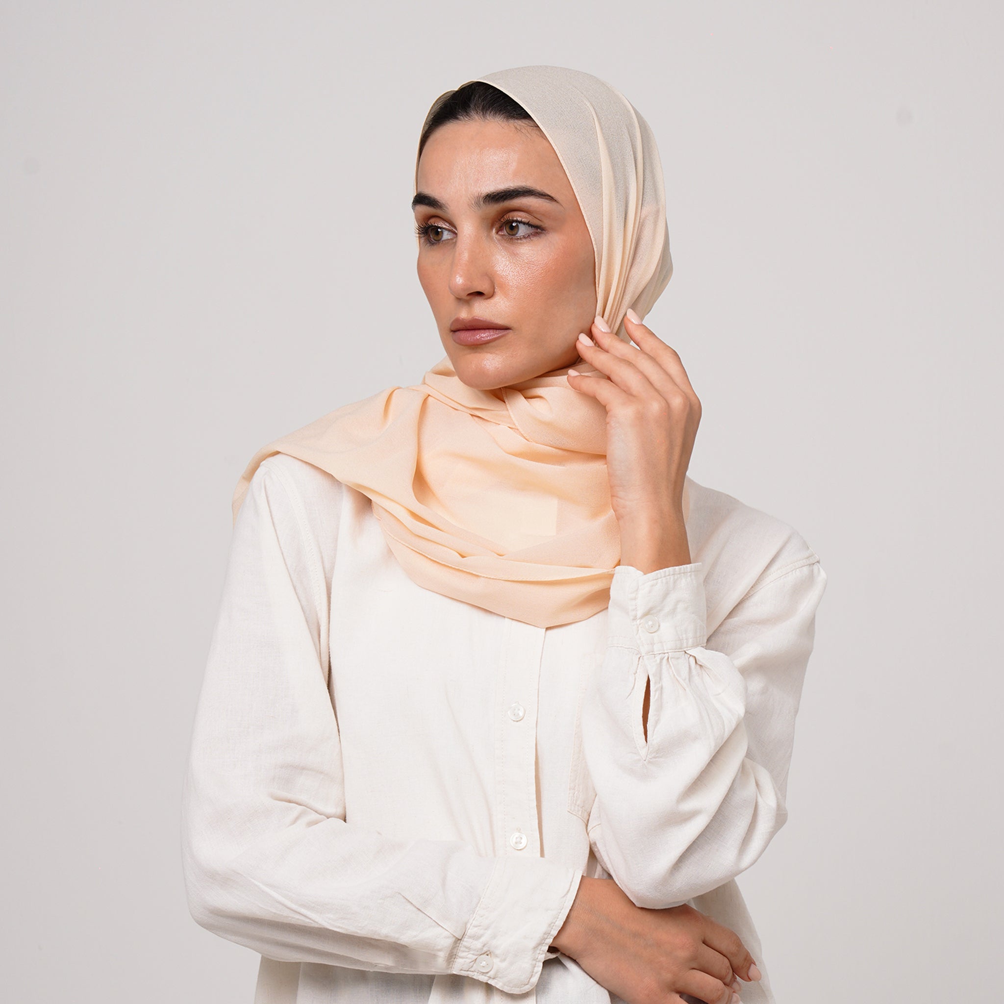 Premium Chiffon Hijab -Peach