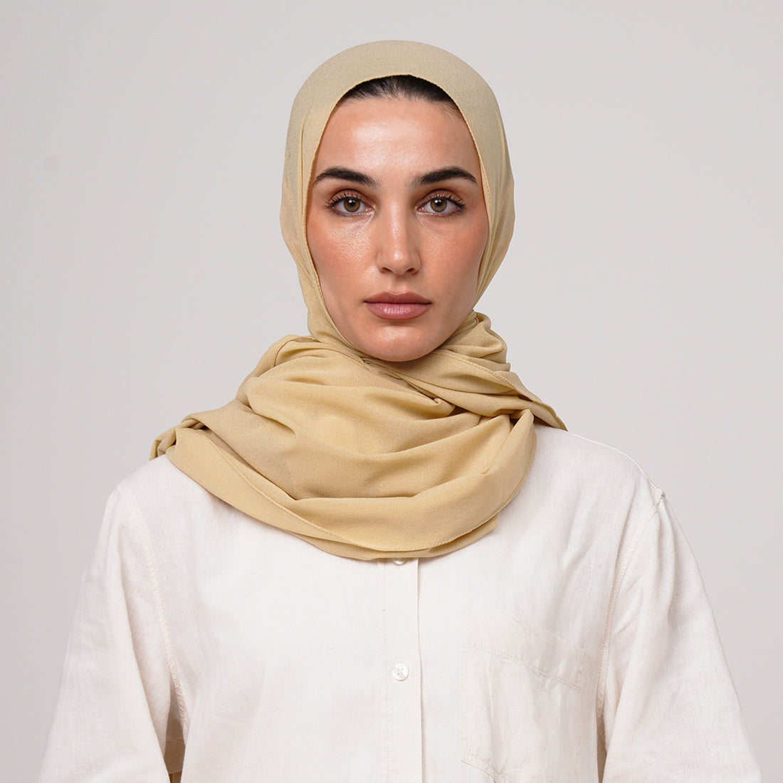 Premium Chiffon Hijab -Golden Sand