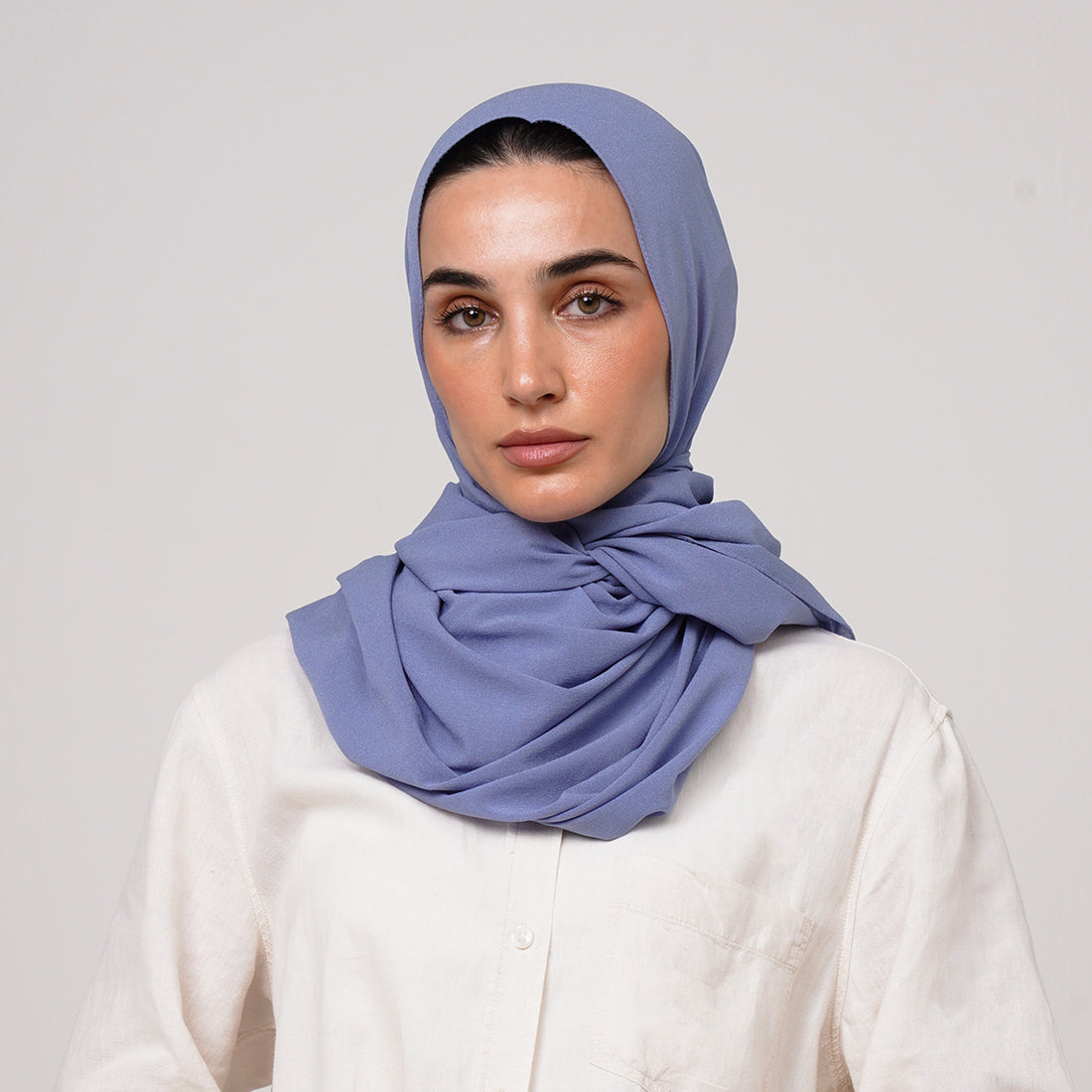 Premium Chiffon Hijab - Dusty Blue