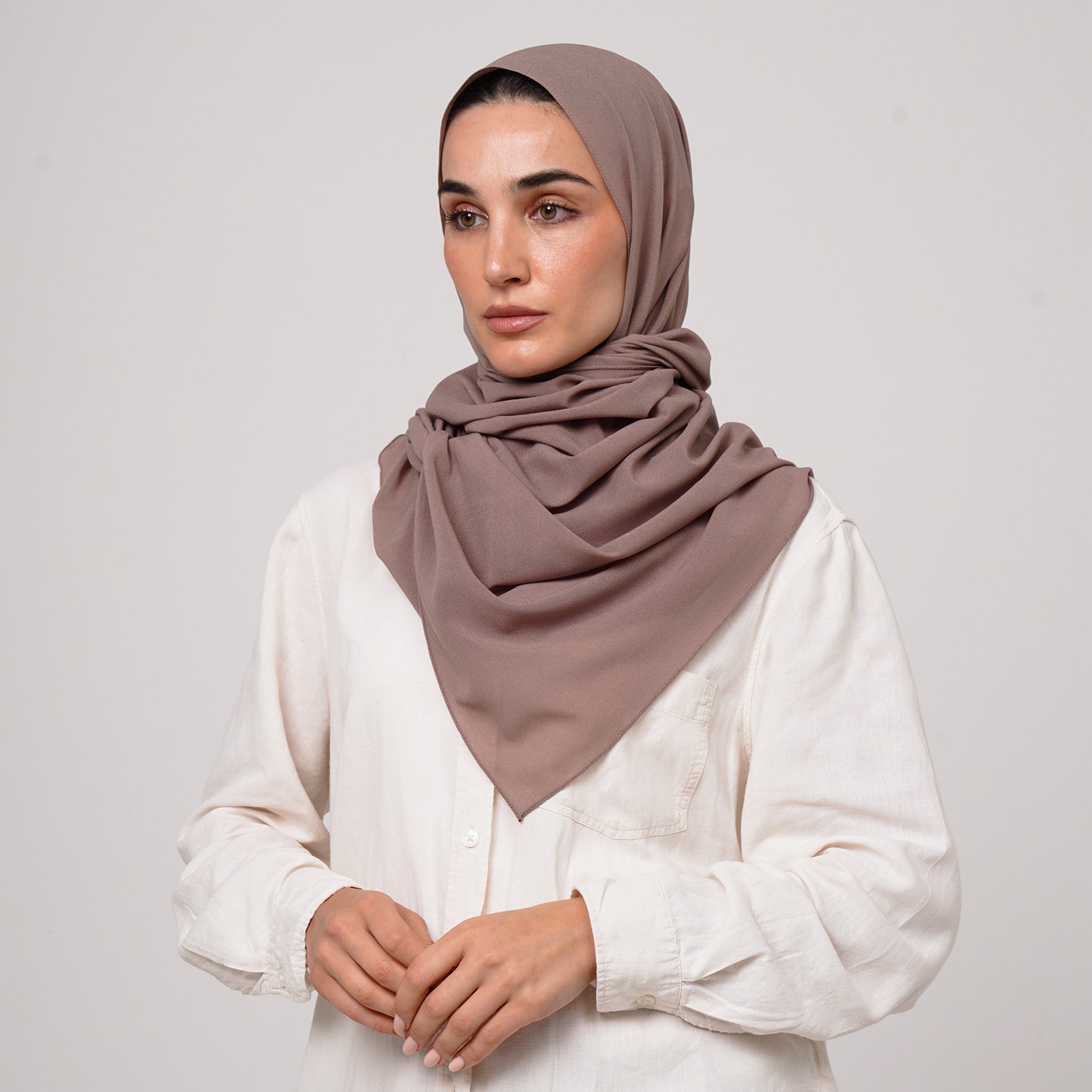 Premium Chiffon Hijab -Taupe