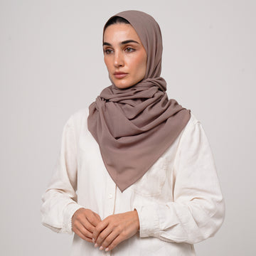 Premium Chiffon Hijab -Taupe