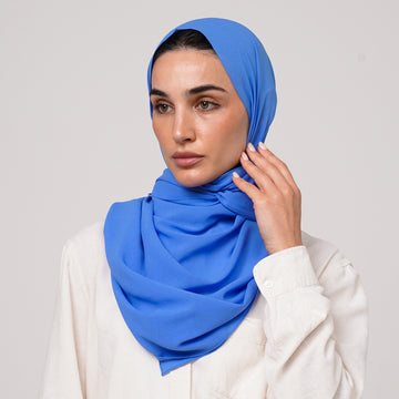 Premium Chiffon Hijab -Royal Blue