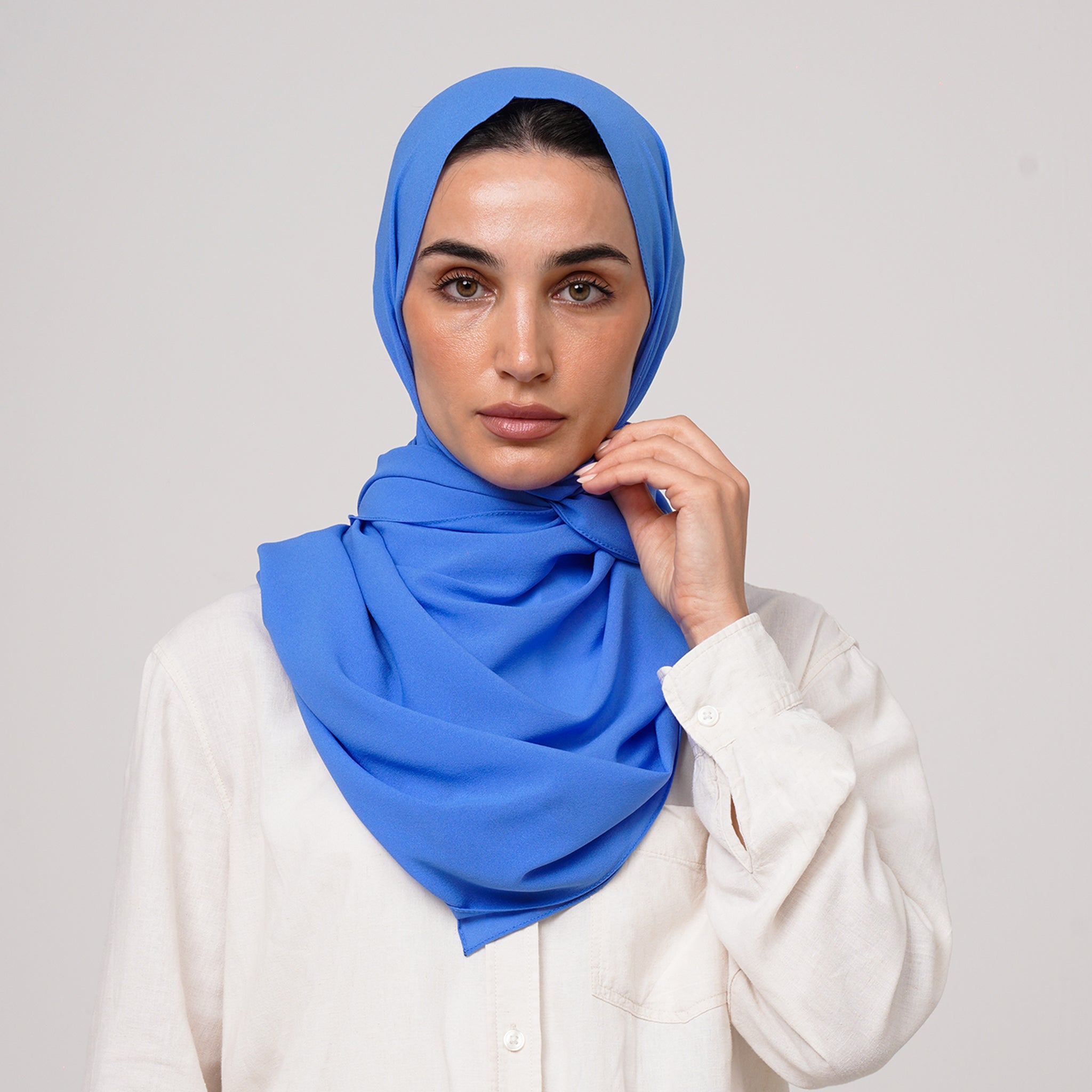 Premium Chiffon Hijab -Royal Blue