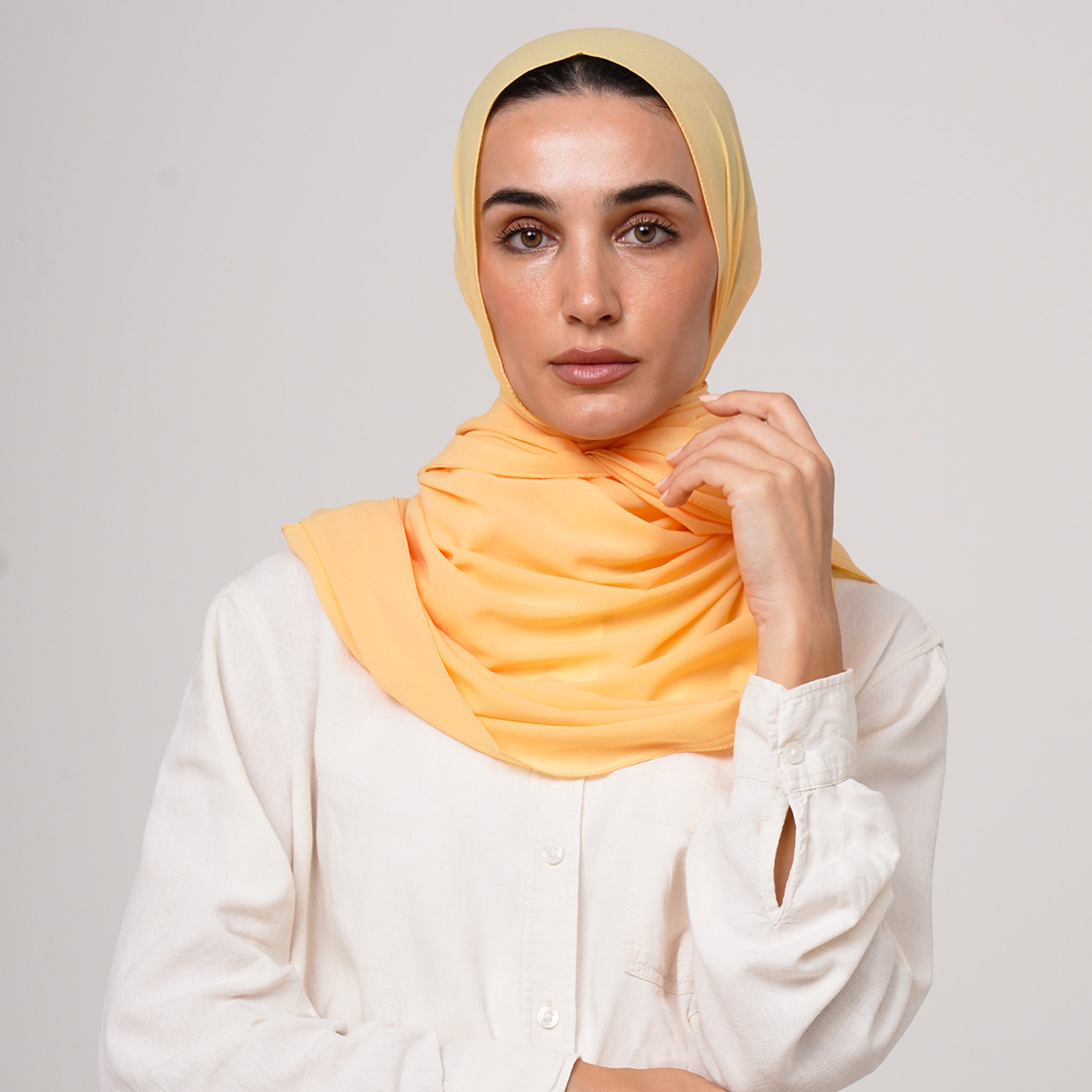 Double Stretch Chiffon Hijab - Buttercup Yellow
