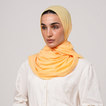 Double Stretch Chiffon Hijab - Buttercup Yellow