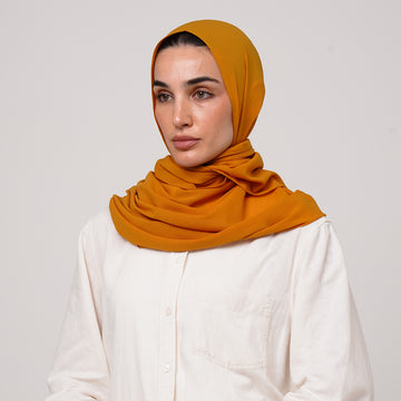 Premium Chiffon Hijab -Mustard