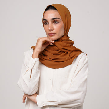 Premium Chiffon Hijab -Rust