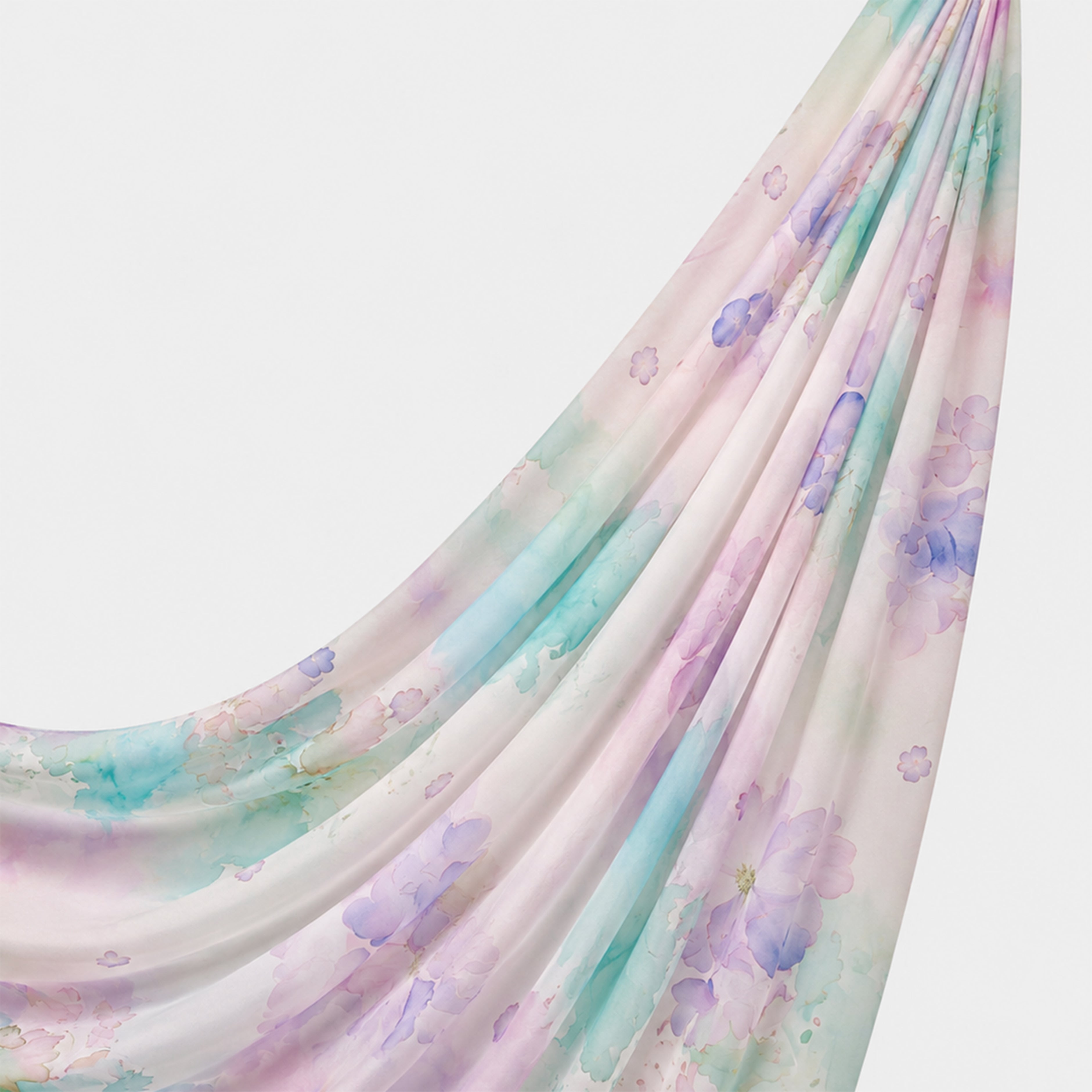Printed Chiffon Hijab - Watercolor Wisteria