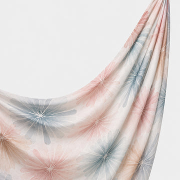 Printed Chiffon Hijab - Blush Blue Blossom