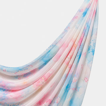 Printed Chiffon Hijab - Pastel Blossom