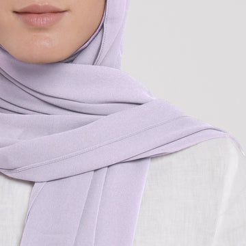 Emiratie Chiffon with Bonnet - Cool Lavender Grey