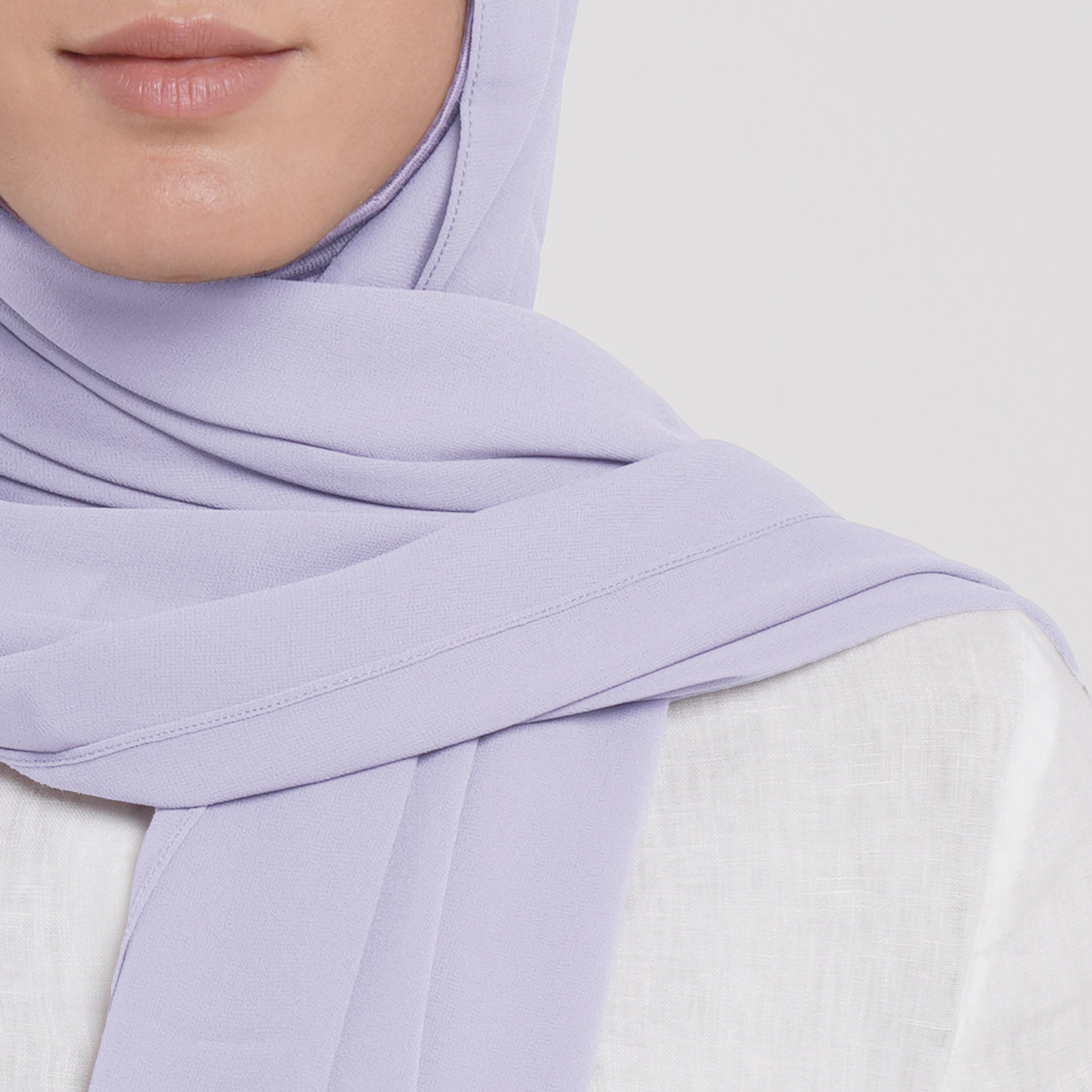 Emiratie Chiffon with Bonnet -Cool Mist Grey