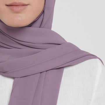 Emiratie Chiffon with Bonnet -Dusty Orchid