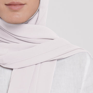 Emiratie Chiffon with Bonnet -Elegant Ivory Beige