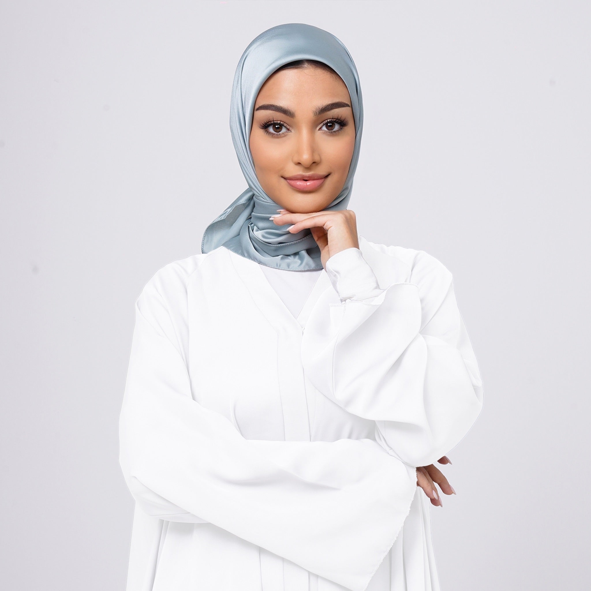 SilkTouch Satin Esarp - Powder Blue