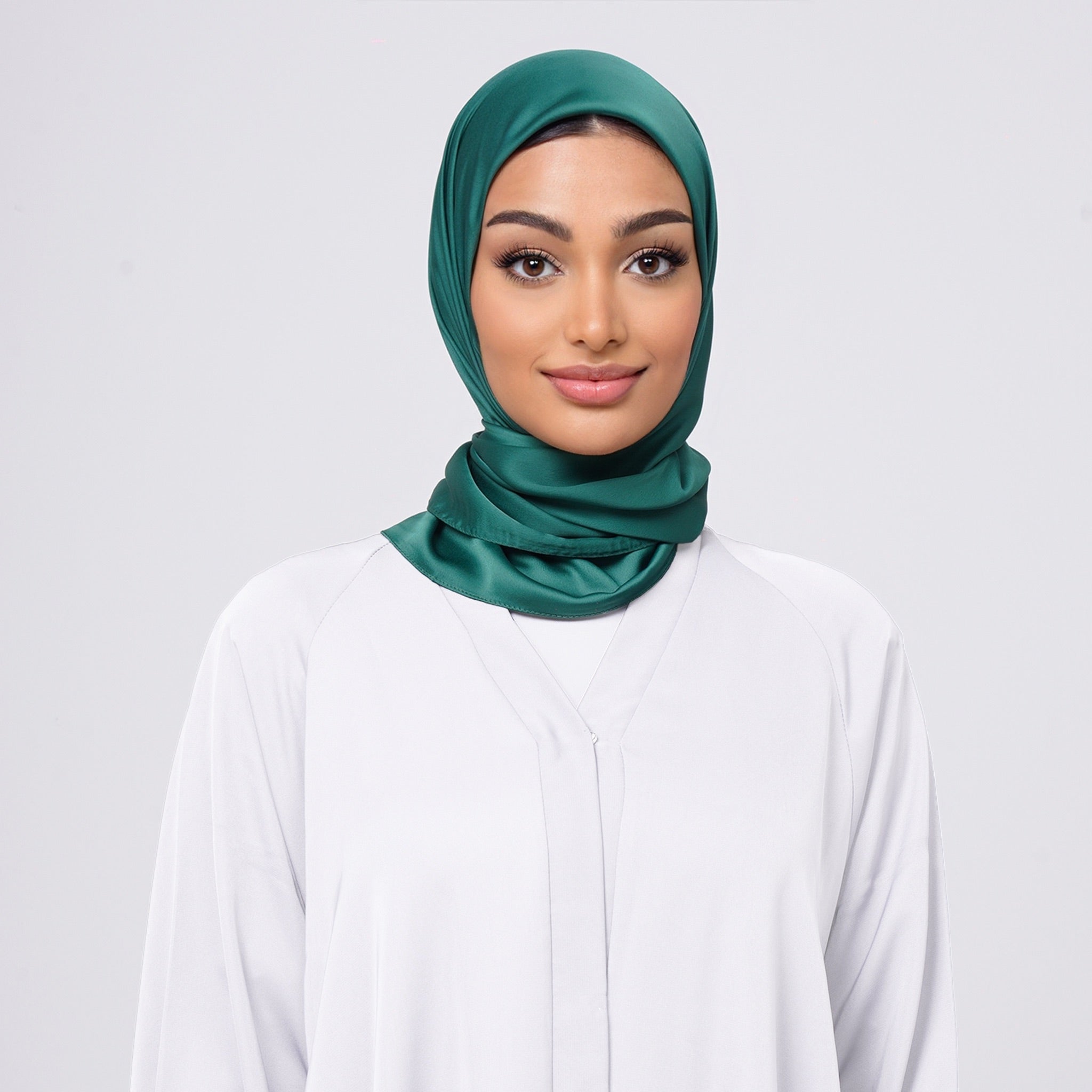 SilkTouch Satin Esarp -Emerald Green