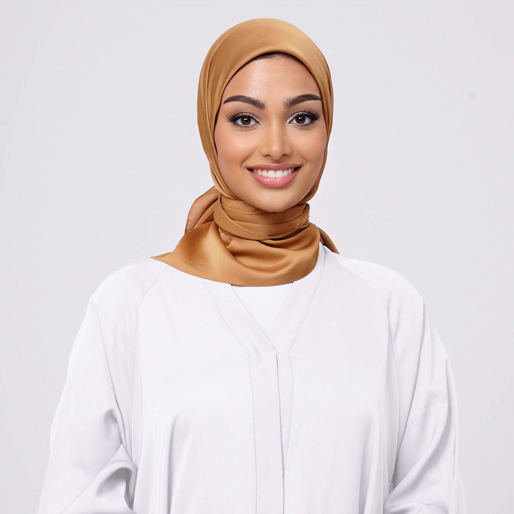 SilkTouch Satin Esarp -Camel