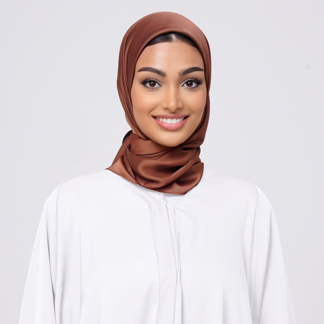 SilkTouch Satin Esarp -Chestnut Brown