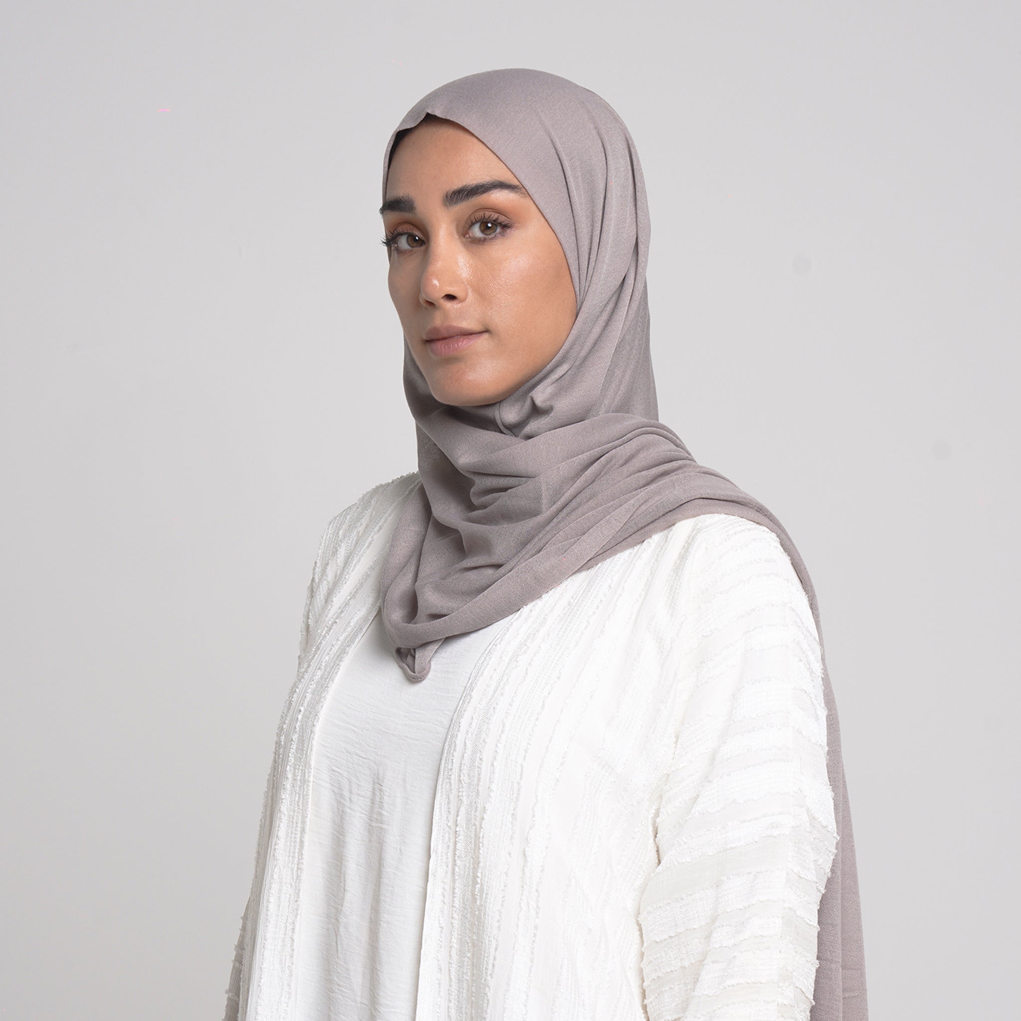 Turkish folded Hijab - Taupe