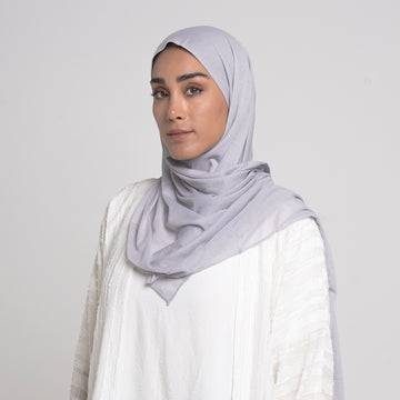 Turkish folded Hijab - Light Grey