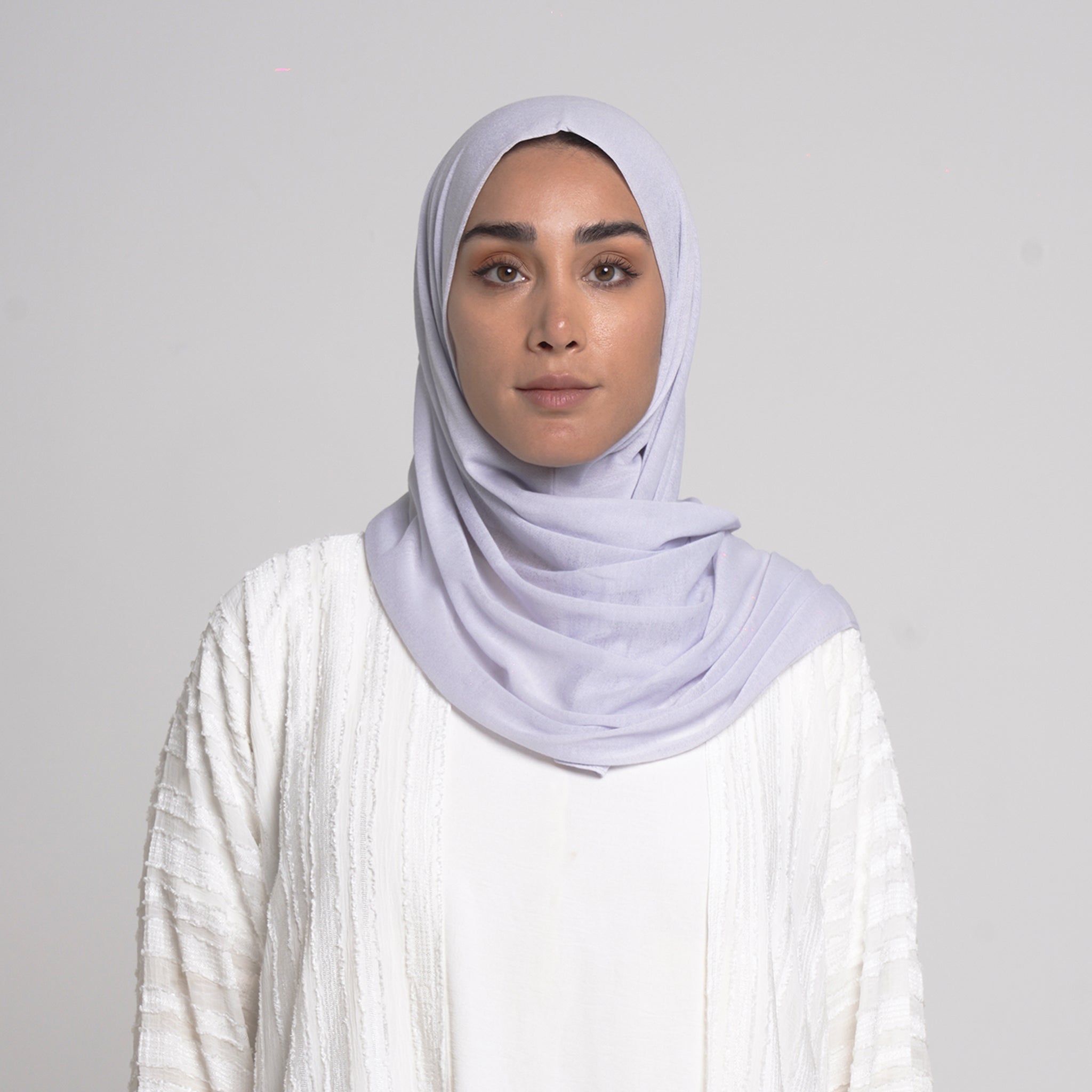 Turkish folded Hijab - Lavender Grey