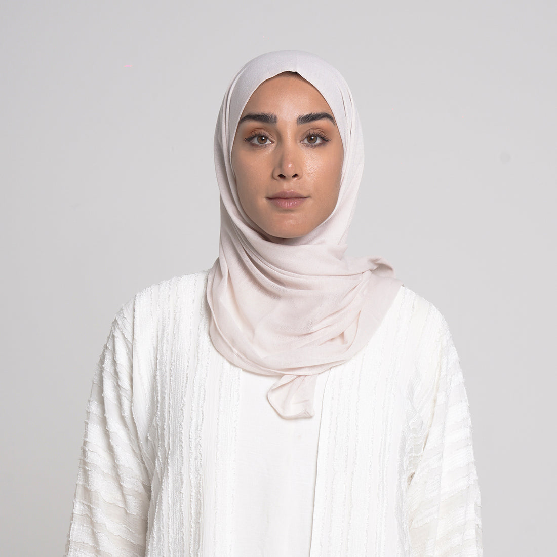 Turkish folded Hijab - Ivory