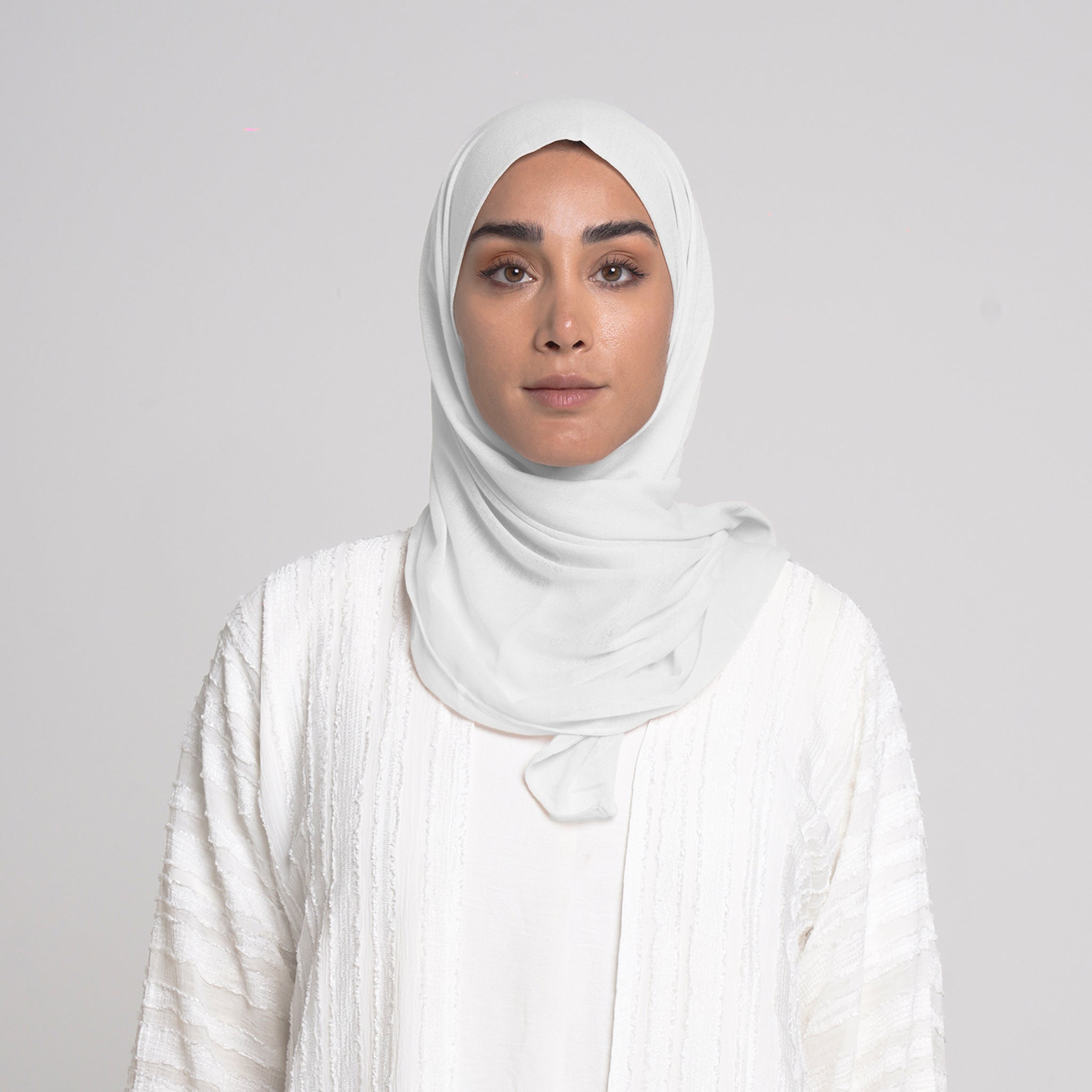 Turkish folded Hijab - Snow White