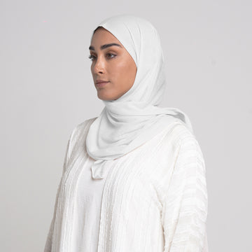 Turkish folded Hijab - Snow White