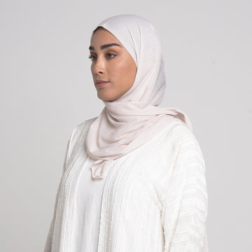 Turkish folded Hijab - Ivory