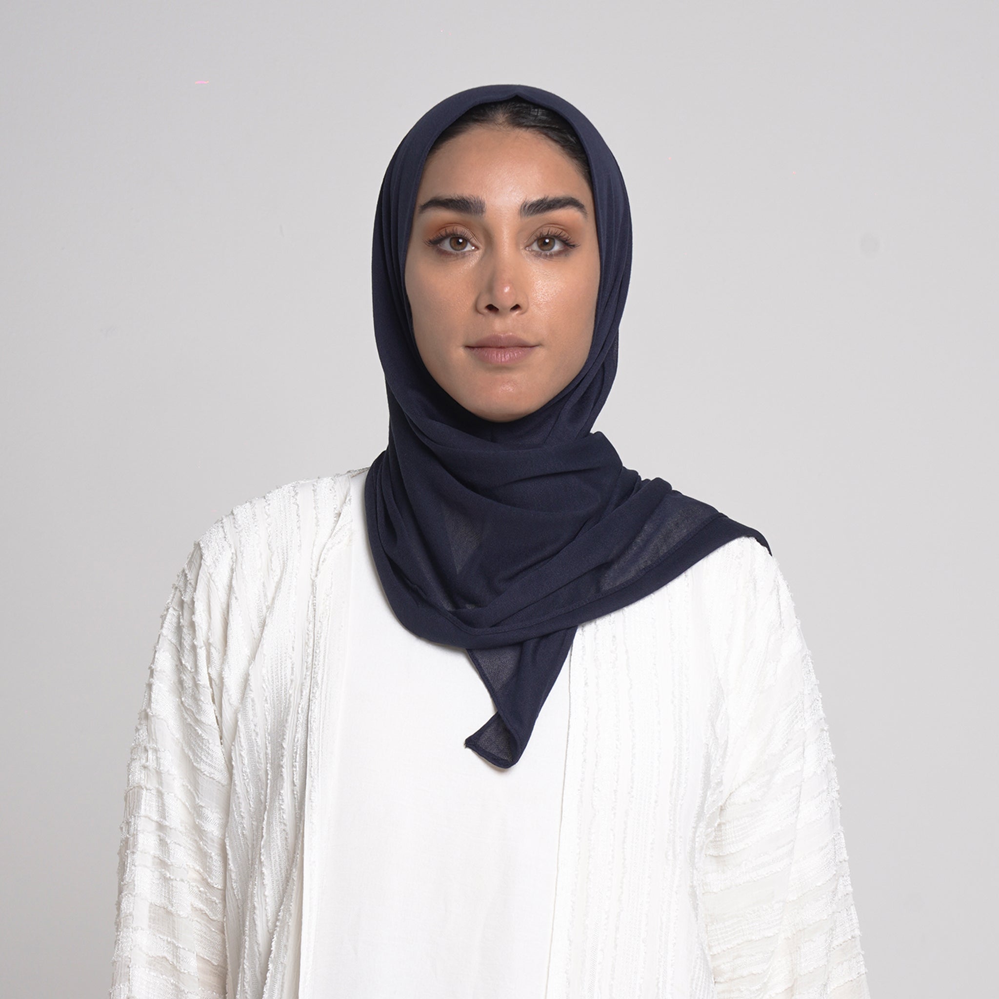 Turkish folded Hijab - Midnight Blue