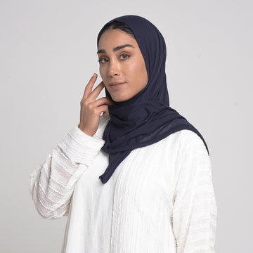 Turkish folded Hijab - Midnight Blue