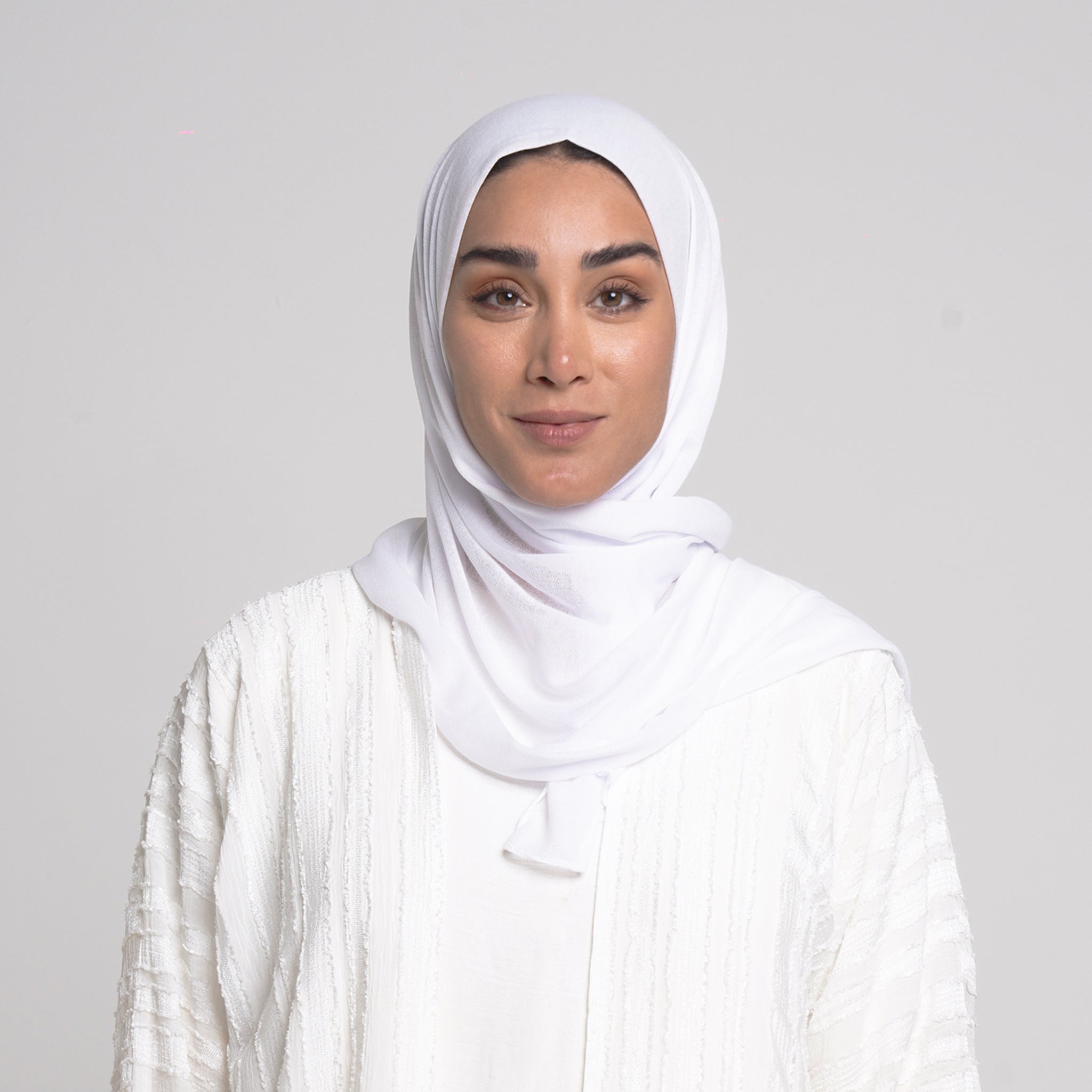 Turkish folded Hijab - Pure White