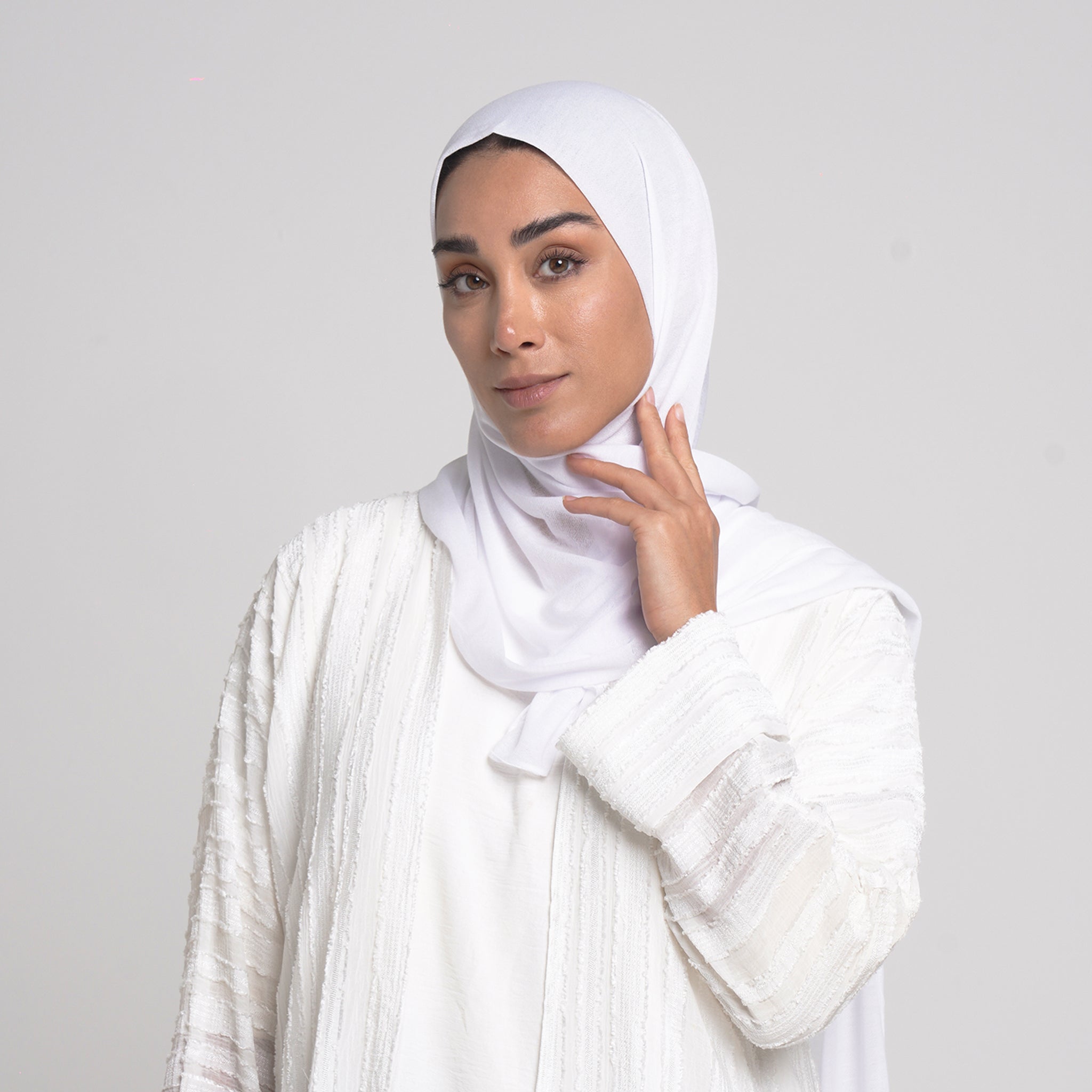 Turkish folded Hijab - Pure White