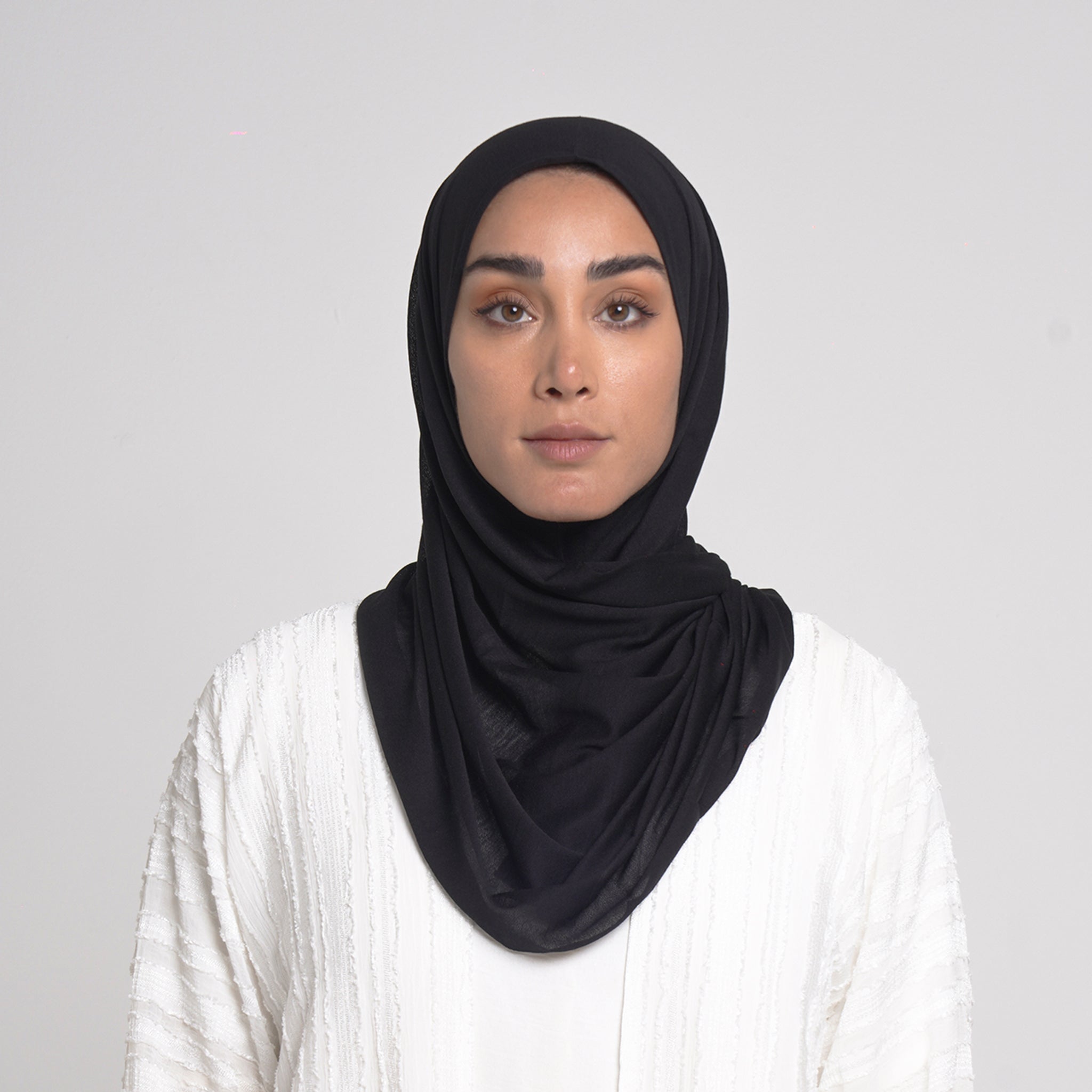 Turkish folded Hijab - Black
