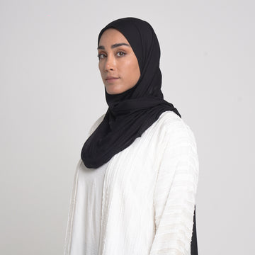 Turkish folded Hijab - Black