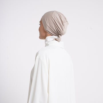 Tiffany Tie-Back Bonnet - Oat Beige