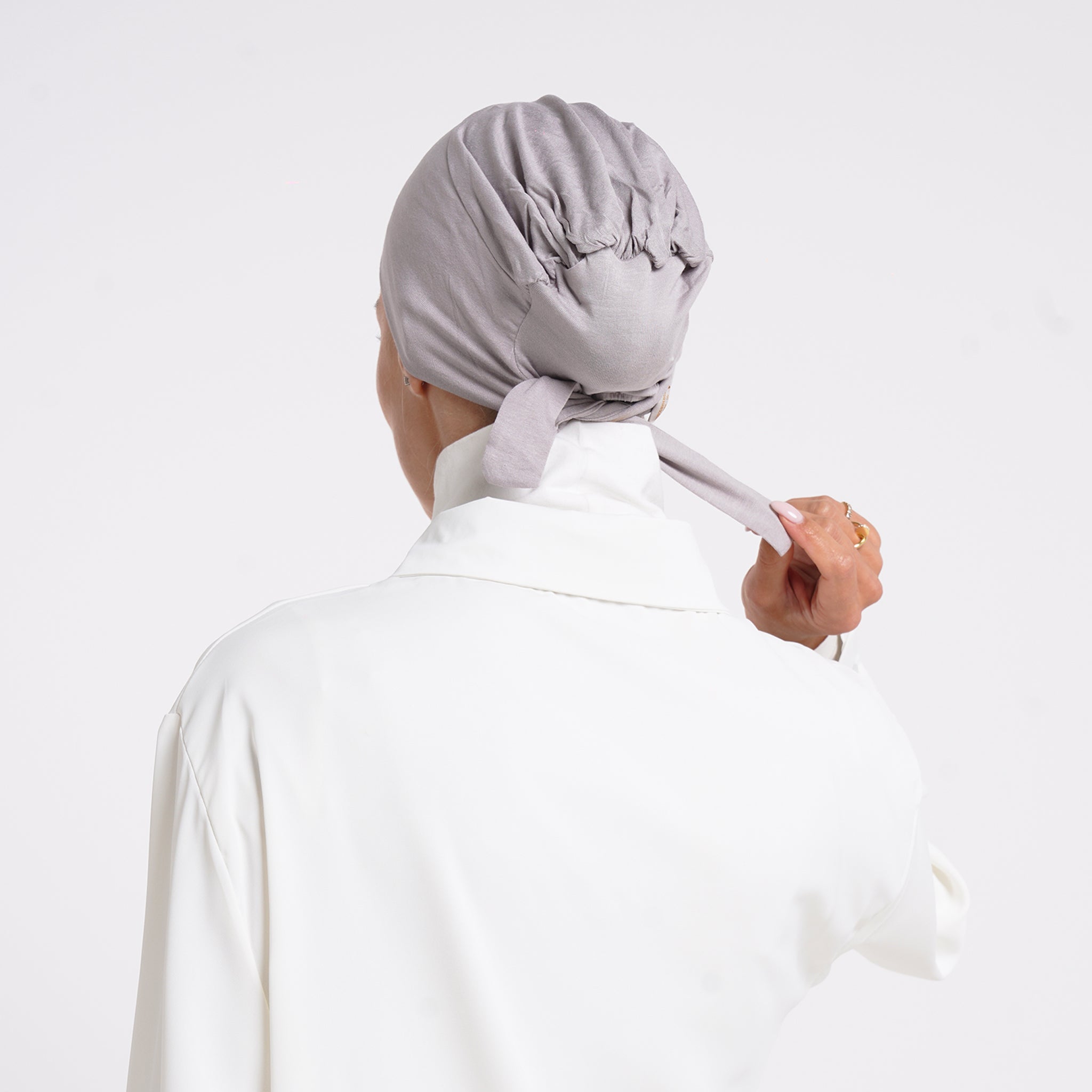 Tiffany Tie-Back Bonnet - Dove Gray