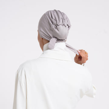Tiffany Tie-Back Bonnet - Dove Gray