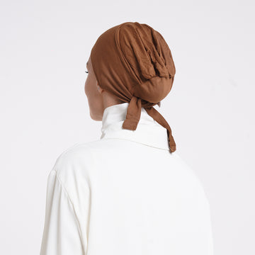 Tiffany Tie-Back Bonnet - Cinnamon Brown