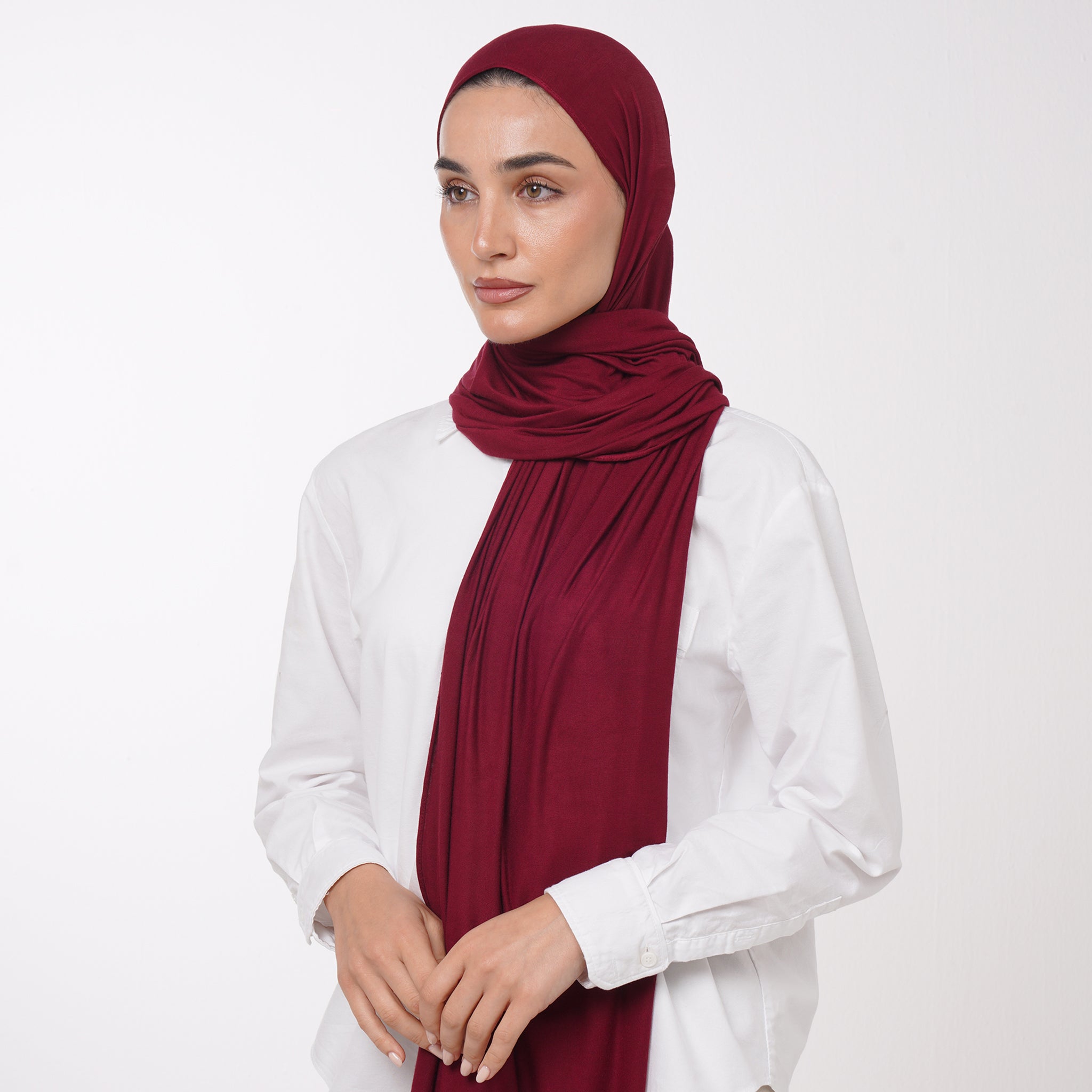 Plain Jersey Hijab or Everyday Comfort Jersey Hijab - Burgundy