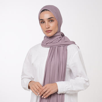 Plain Jersey Hijab or Everyday Comfort Jersey Hijab -  Dusty Lavender
