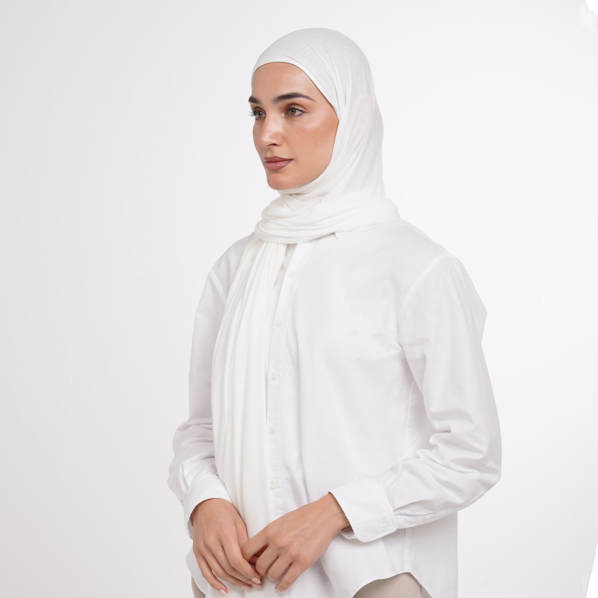 Plain Jersey Hijab or Everyday Comfort Jersey Hijab -  Cream