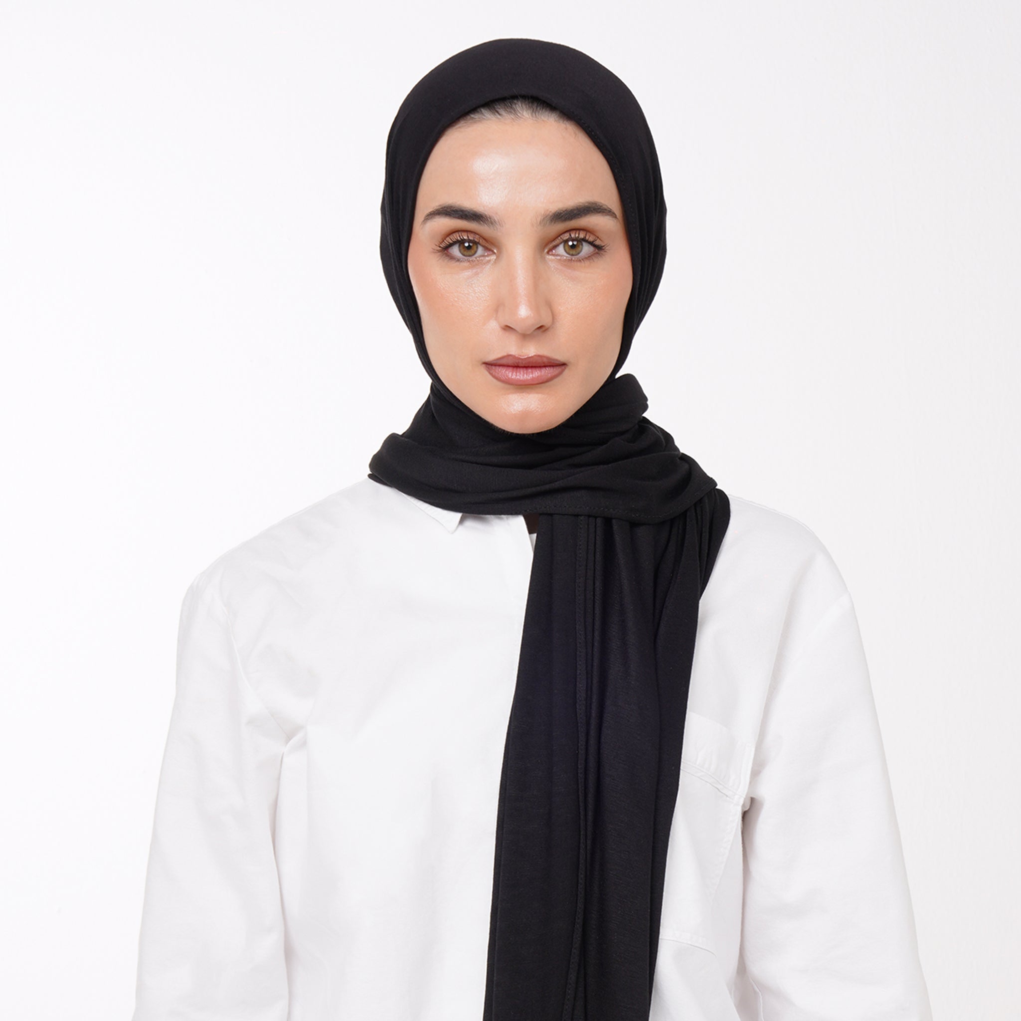 Plain Jersey Hijab or Everyday Comfort Jersey Hijab - Jet Black
