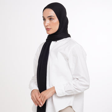 Plain Jersey Hijab or Everyday Comfort Jersey Hijab - Jet Black