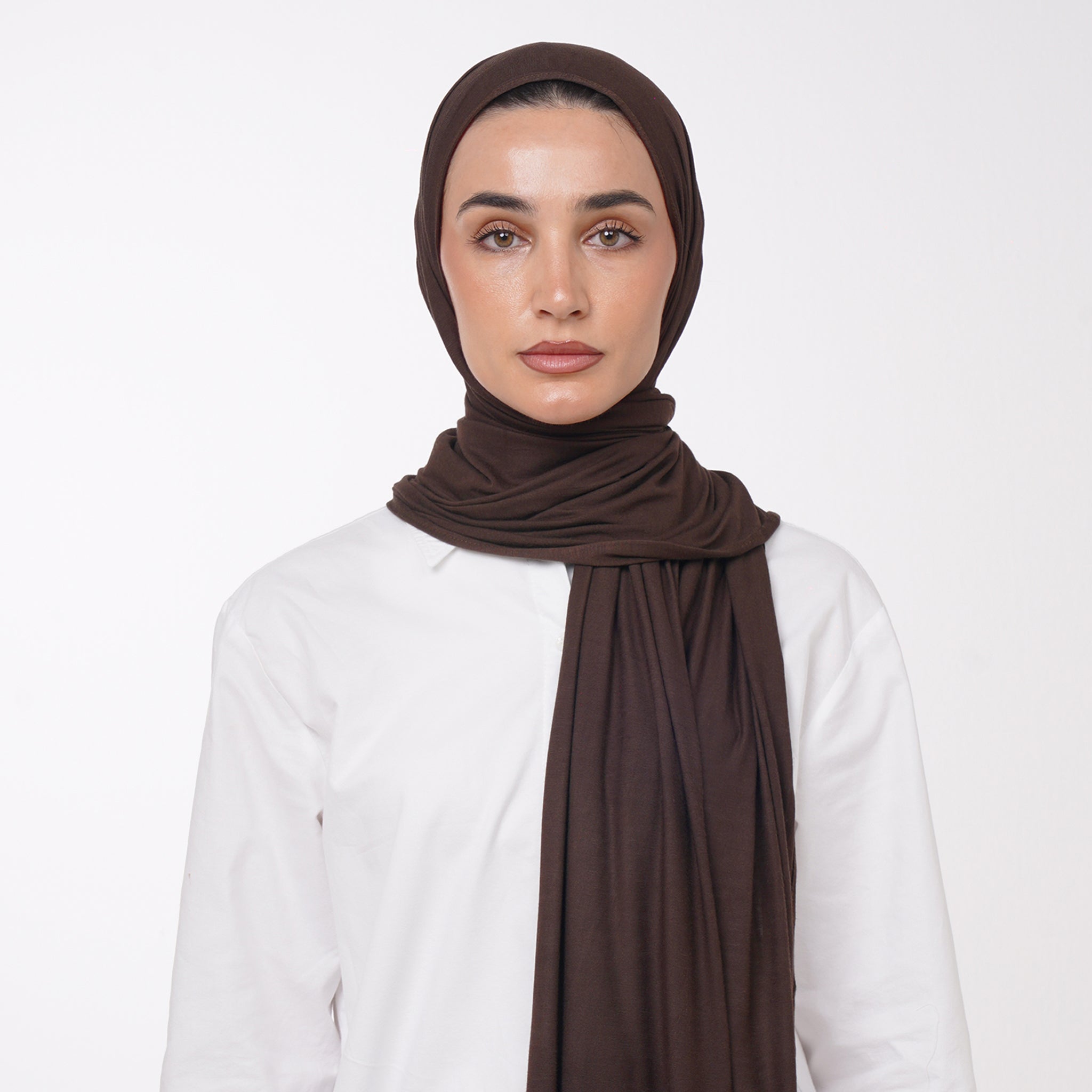 Plain Jersey Hijab or Everyday Comfort Jersey Hijab -  Espresso Brown