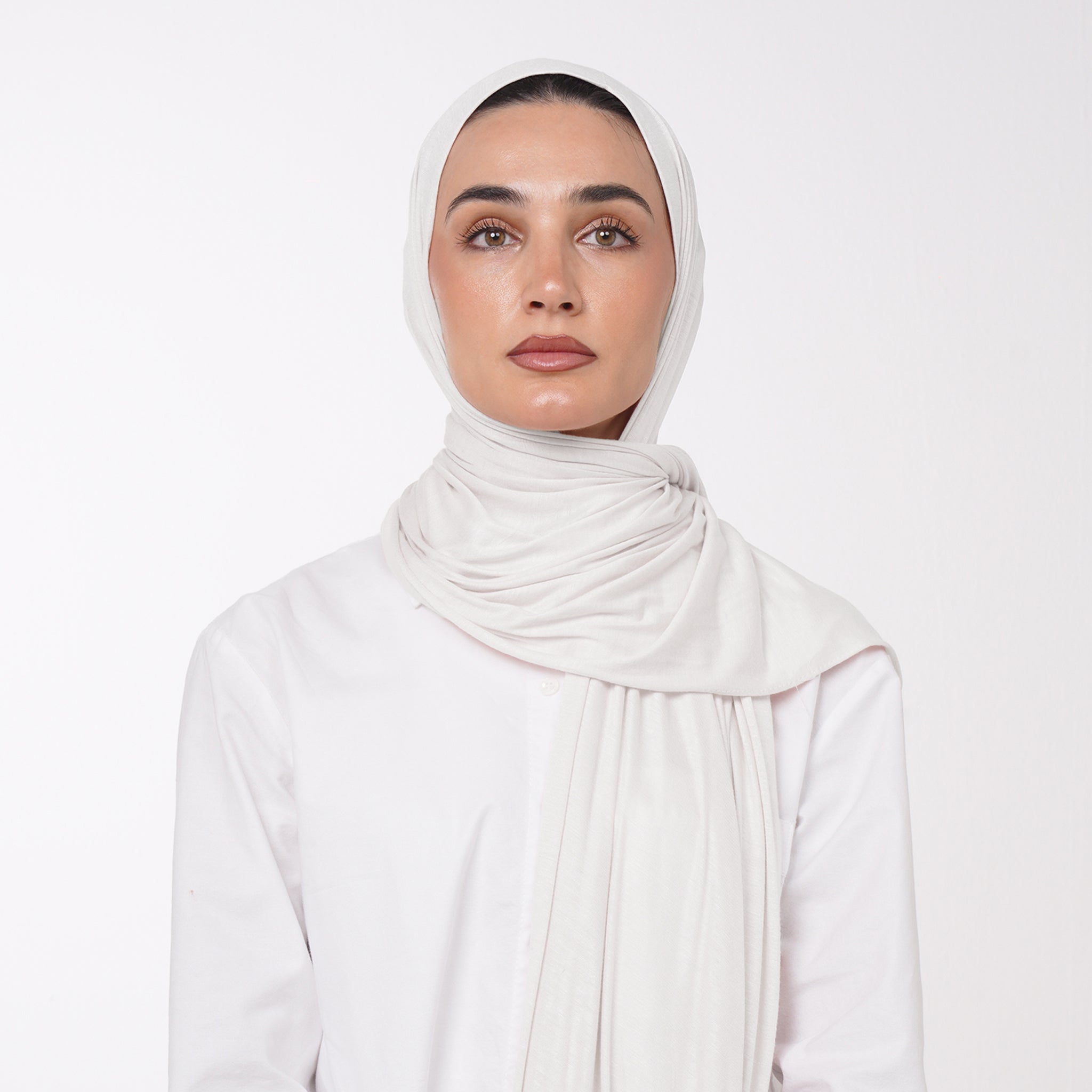 Plain Jersey Hijab or Everyday Comfort Jersey Hijab - Bone White