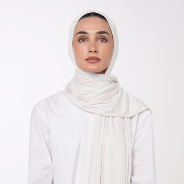 Plain Jersey Hijab or Everyday Comfort Jersey Hijab - Bone White