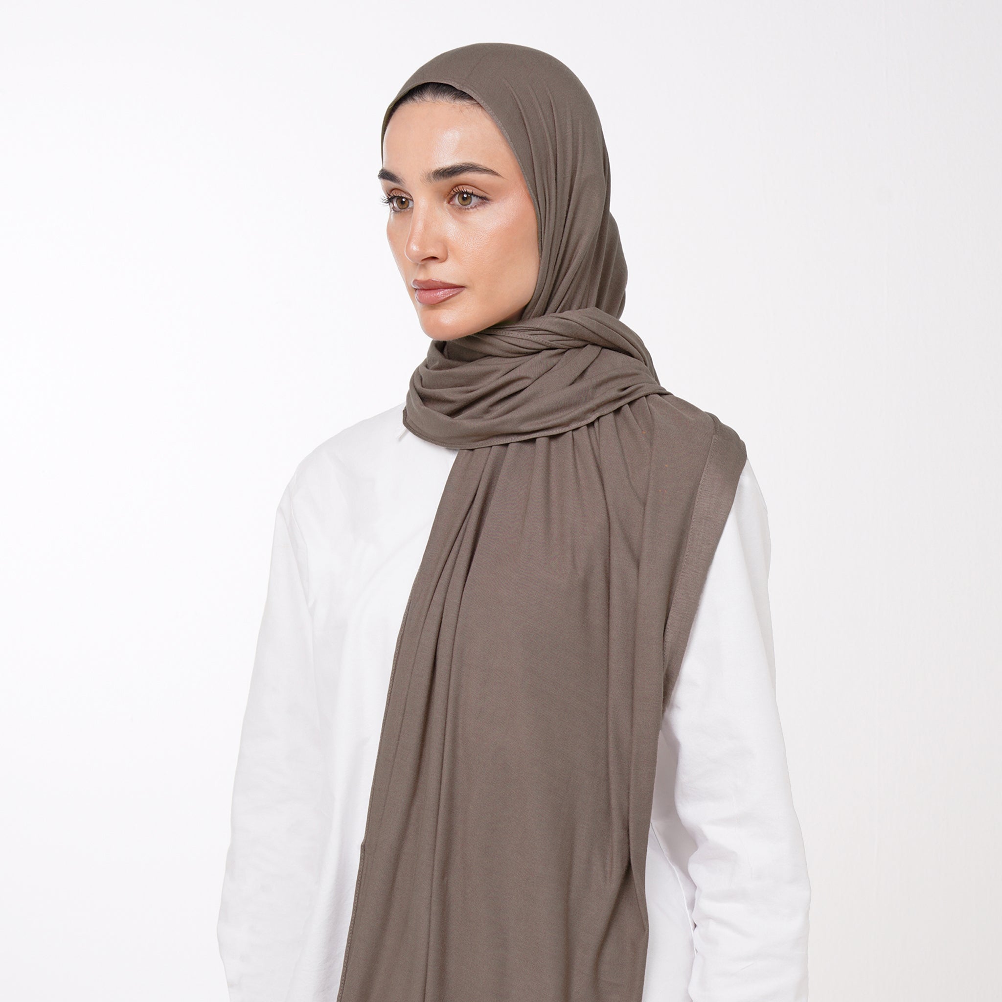 Plain Jersey Hijab or Everyday Comfort Jersey Hijab - Mocha Latte