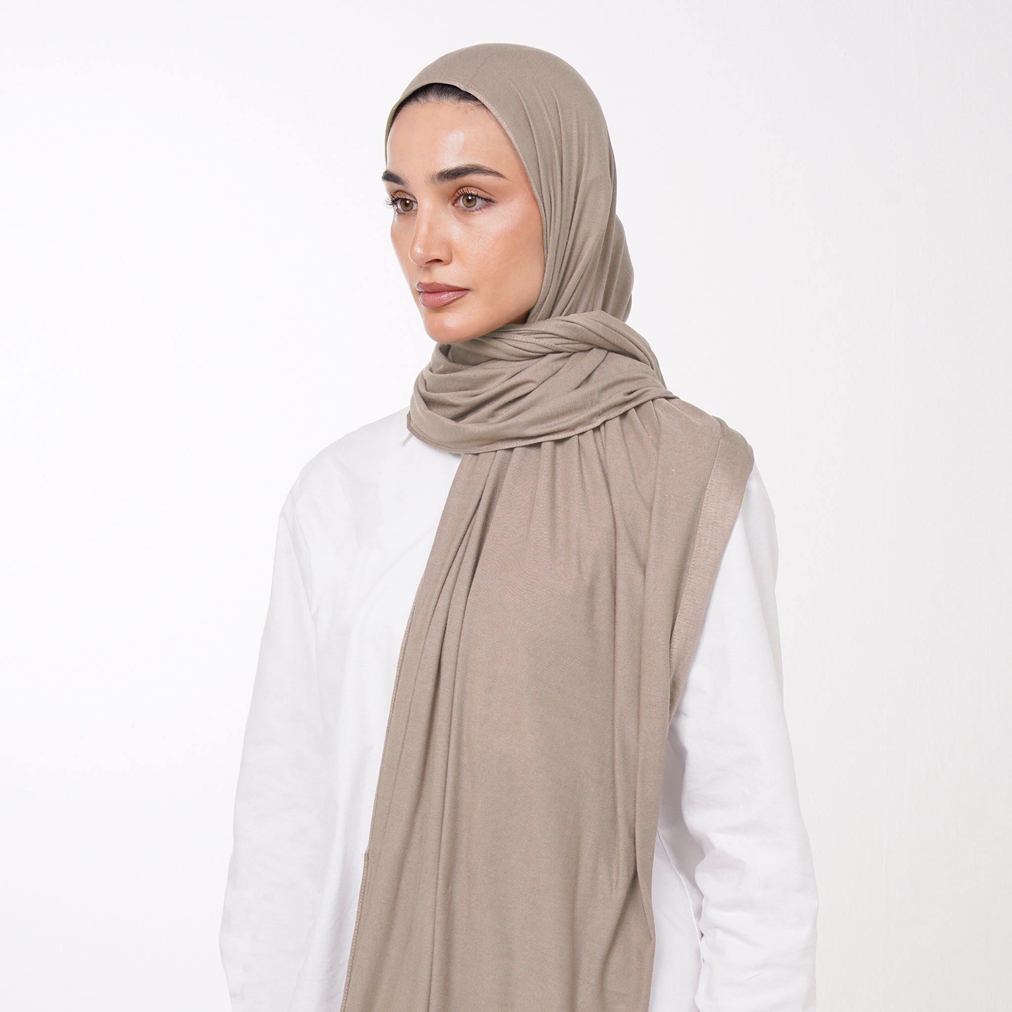 Plain Jersey Hijab or Everyday Comfort Jersey Hijab - Khaki