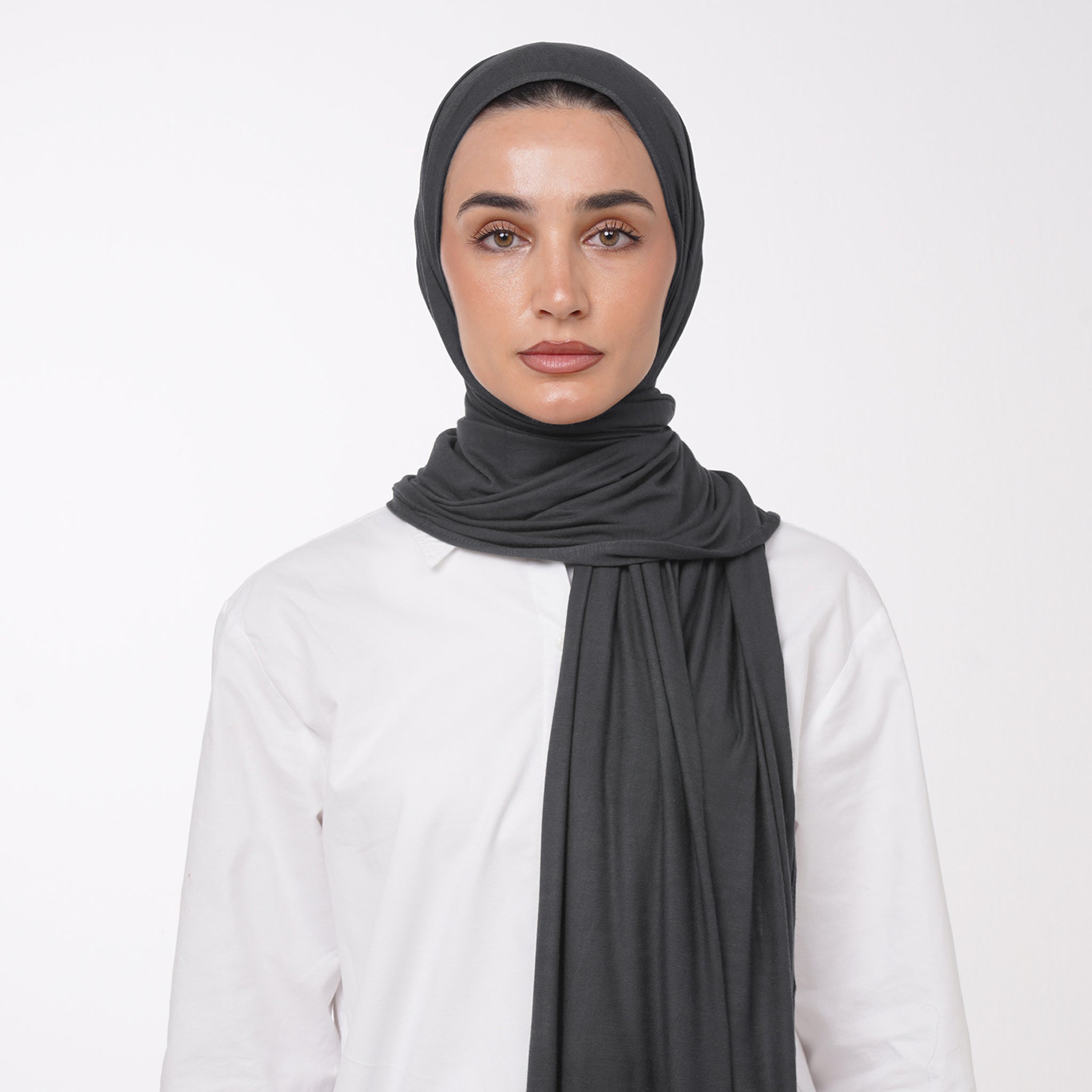 Plain Jersey Hijab or Everyday Comfort Jersey Hijab -  Charcoal Gray